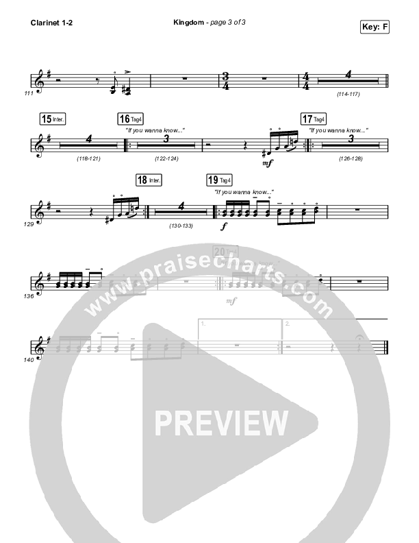 Kingdom Clarinet 1/2 (Maverick City Music / Kirk Franklin / Naomi Raine / Chandler Moore)