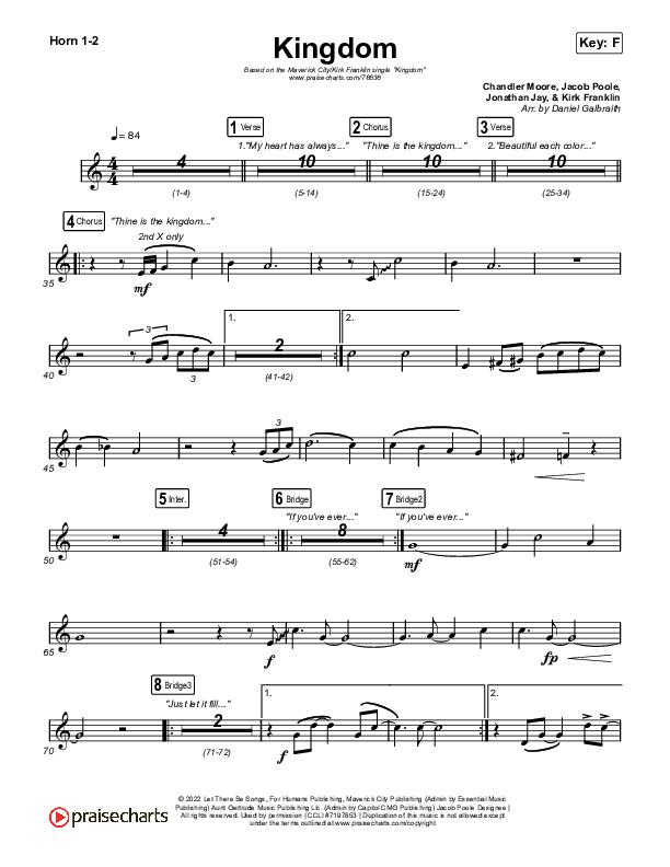 Kingdom French Horn 1/2 (Maverick City Music / Kirk Franklin / Naomi Raine / Chandler Moore)