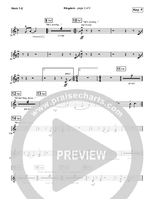 Kingdom French Horn 1/2 (Maverick City Music / Kirk Franklin / Naomi Raine / Chandler Moore)