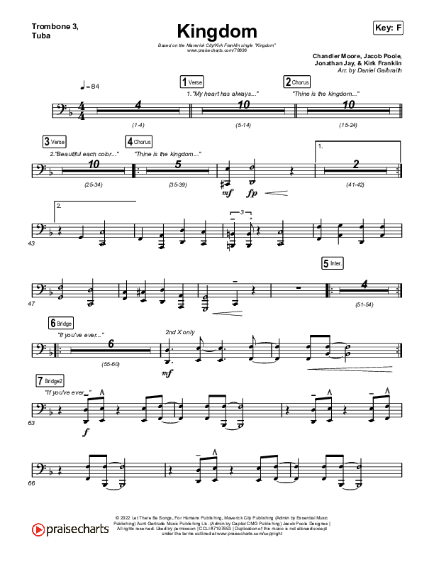 Kingdom Trombone 3/Tuba (Maverick City Music / Kirk Franklin / Naomi Raine / Chandler Moore)