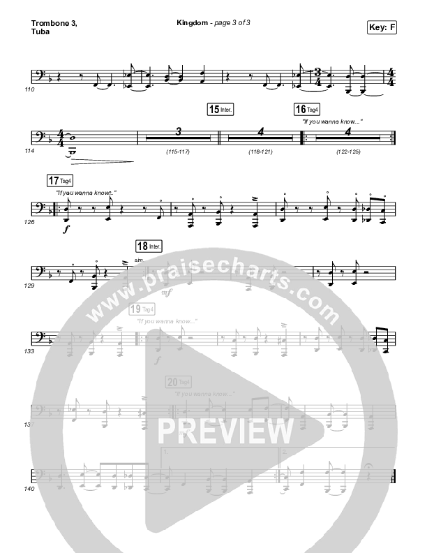 Kingdom Trombone 3/Tuba (Maverick City Music / Kirk Franklin / Naomi Raine / Chandler Moore)