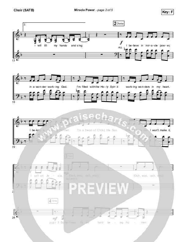 Miracle Power Choir Sheet (SATB) (We The Kingdom)