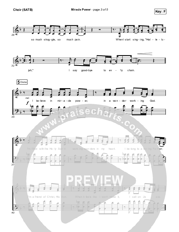 Miracle Power Choir Sheet (SATB) (We The Kingdom)