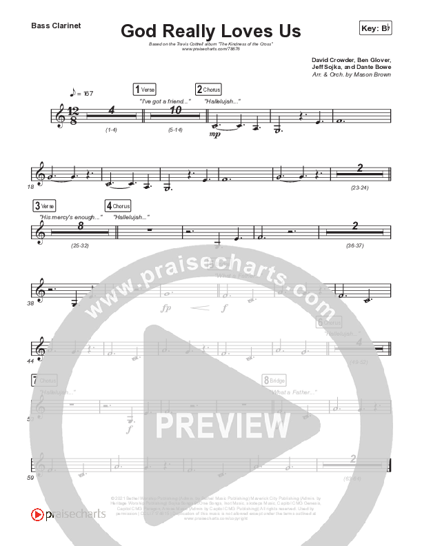 God Really Loves Us Bass Clarinet (Travis Cottrell / Hannah Kerr)