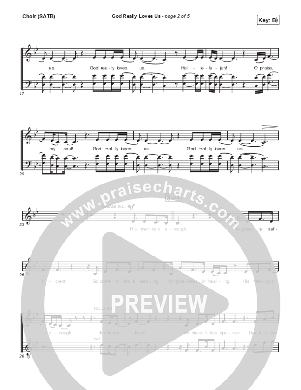 God Really Loves Us Choir Sheet (SATB) (Travis Cottrell / Hannah Kerr)