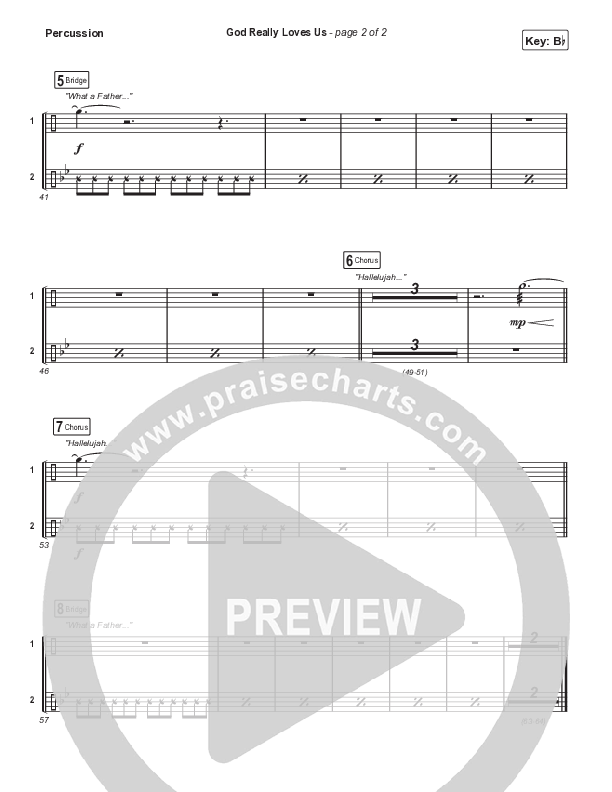 God Really Loves Us Percussion (Travis Cottrell / Hannah Kerr)