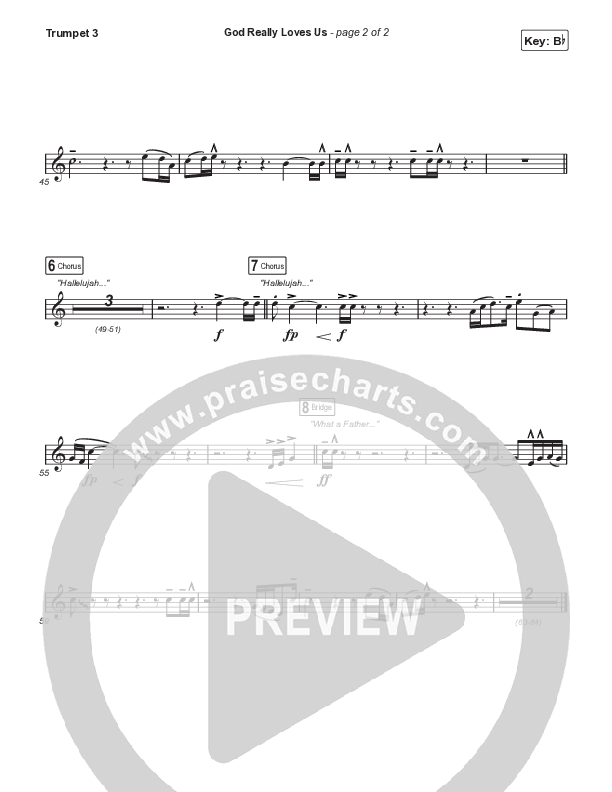 God Really Loves Us Trumpet 3 (Travis Cottrell / Hannah Kerr)