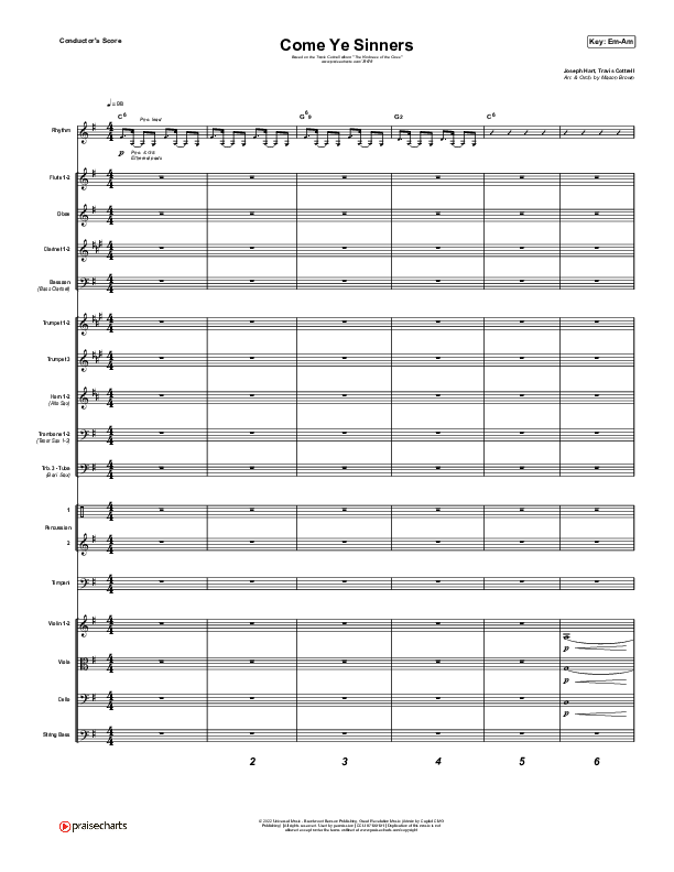 Come Ye Sinners Conductor's Score (Travis Cottrell / Kristyn Getty)