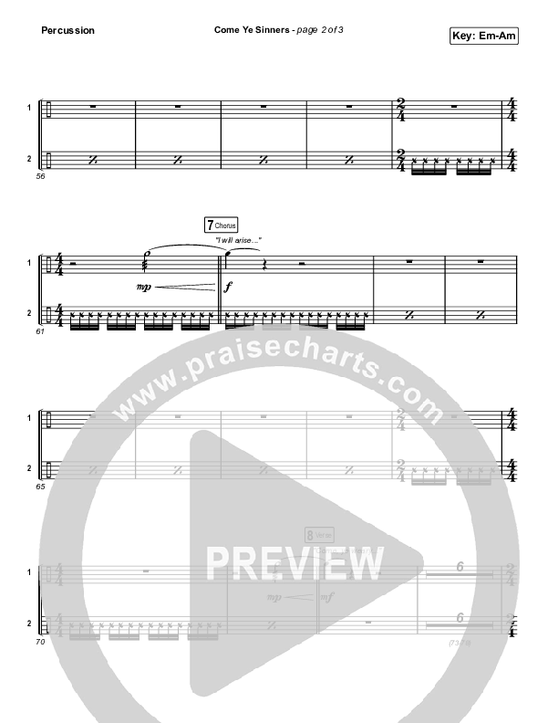 Come Ye Sinners Percussion (Travis Cottrell / Kristyn Getty)