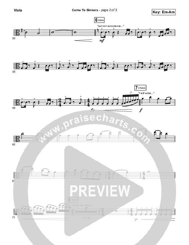 Come Ye Sinners Viola (Travis Cottrell / Kristyn Getty)