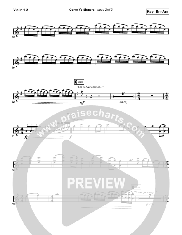 Come Ye Sinners String Pack (Travis Cottrell / Kristyn Getty)