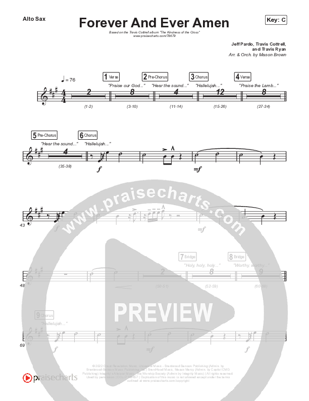 Forever And Ever Amen Sax Pack (Travis Cottrell)