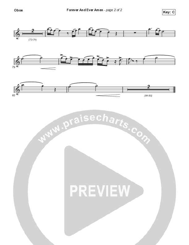 Forever And Ever Amen Oboe (Travis Cottrell)
