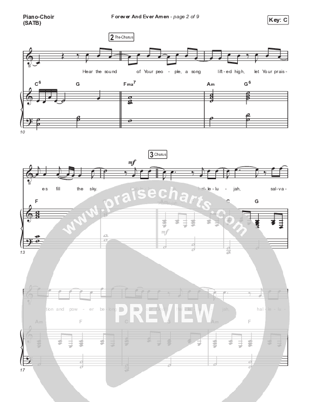 Forever And Ever Amen Piano/Vocal Pack (Travis Cottrell)