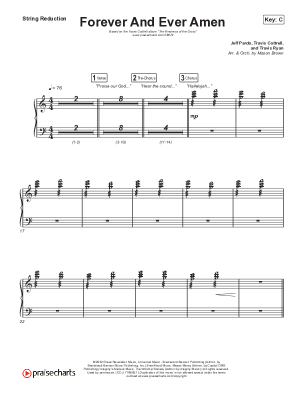 Forever And Ever Amen String Reduction (Travis Cottrell)