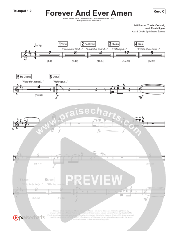 Forever And Ever Amen Brass Pack (Travis Cottrell)