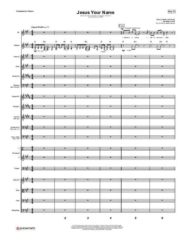 Jesus Your Name Conductor's Score (Travis Cottrell)
