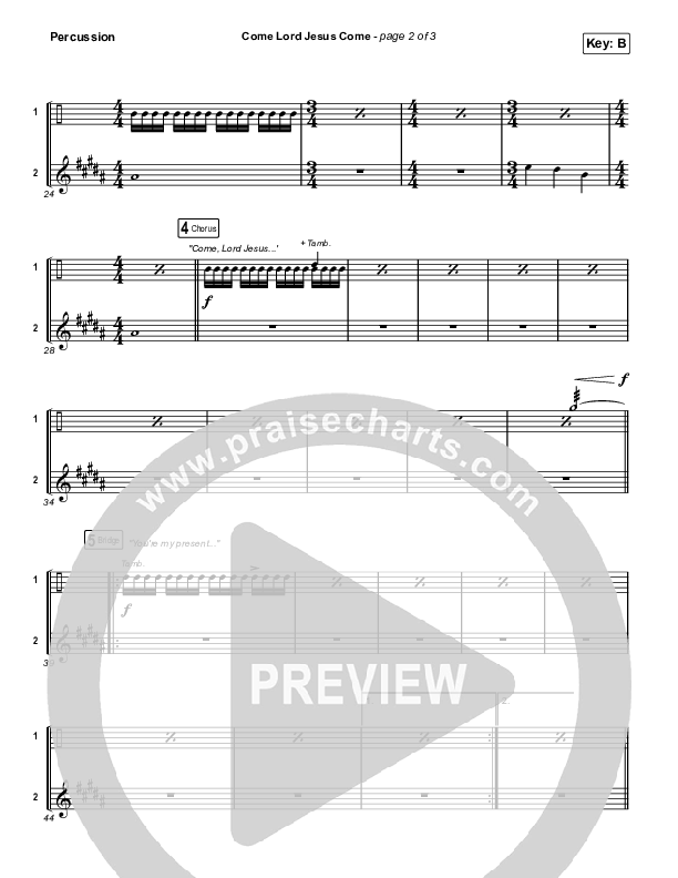 Come Lord Jesus Come Percussion (The Worship Initiative / Shane & Shane / Aaron Williams / Davy Flowers)