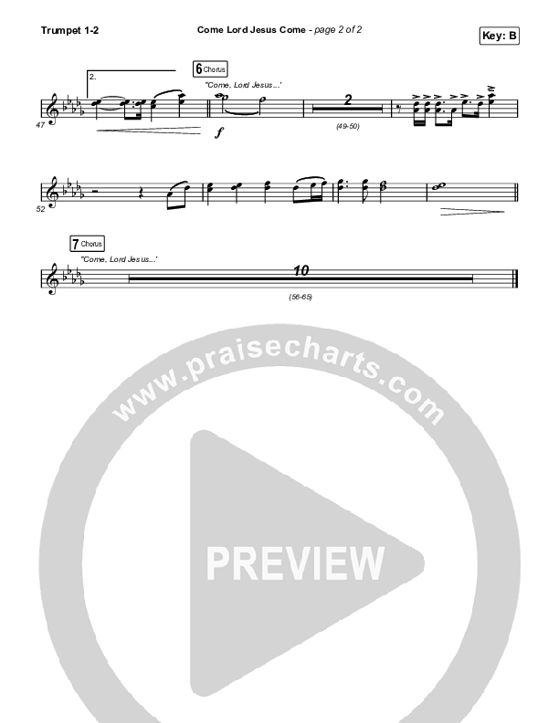 Come Lord Jesus Come Trumpet 1,2 (The Worship Initiative / Shane & Shane / Aaron Williams / Davy Flowers)