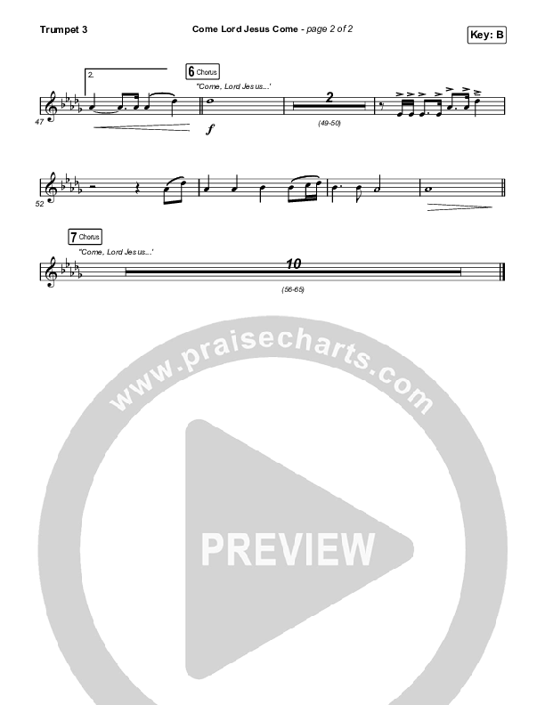 Come Lord Jesus Come Trumpet 3 (The Worship Initiative / Shane & Shane / Aaron Williams / Davy Flowers)