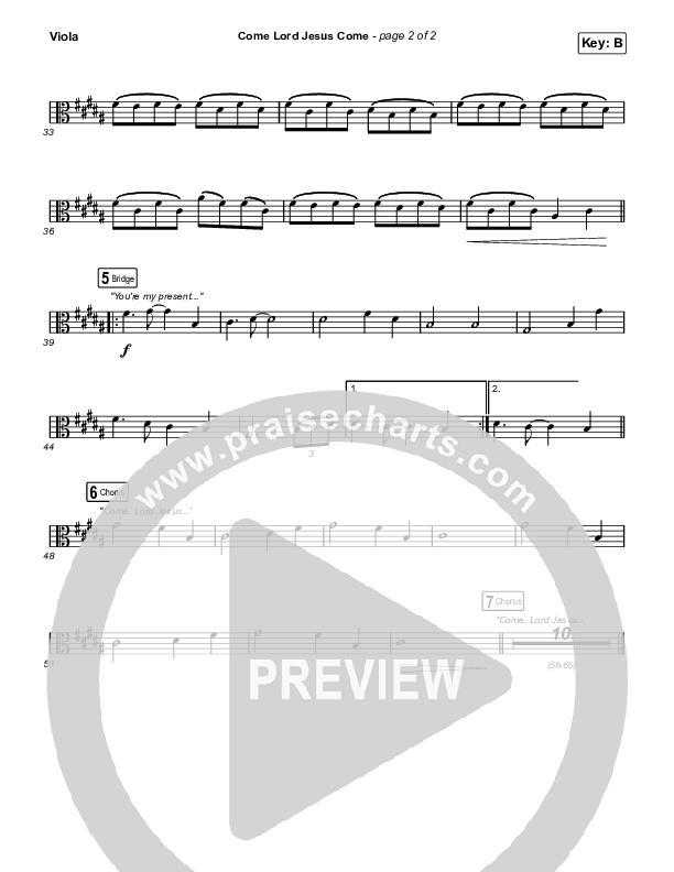 Come Lord Jesus Come Viola (The Worship Initiative / Shane & Shane / Aaron Williams / Davy Flowers)