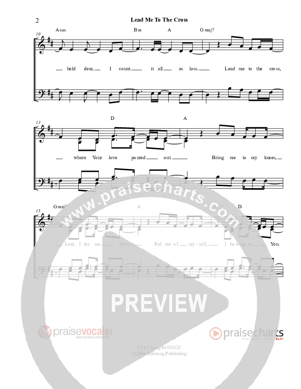 Lead Me To The Cross Lead Sheet (PraiseVocals)