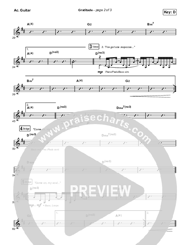 Gratitude Acoustic Guitar (The Worship Initiative / Shane & Shane)