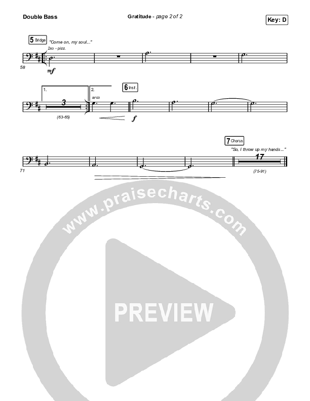 Gratitude Double Bass (The Worship Initiative / Shane & Shane)