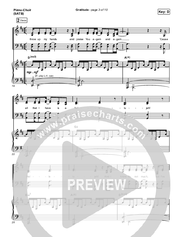 Gratitude Piano/Vocal (SATB) (The Worship Initiative / Shane & Shane)