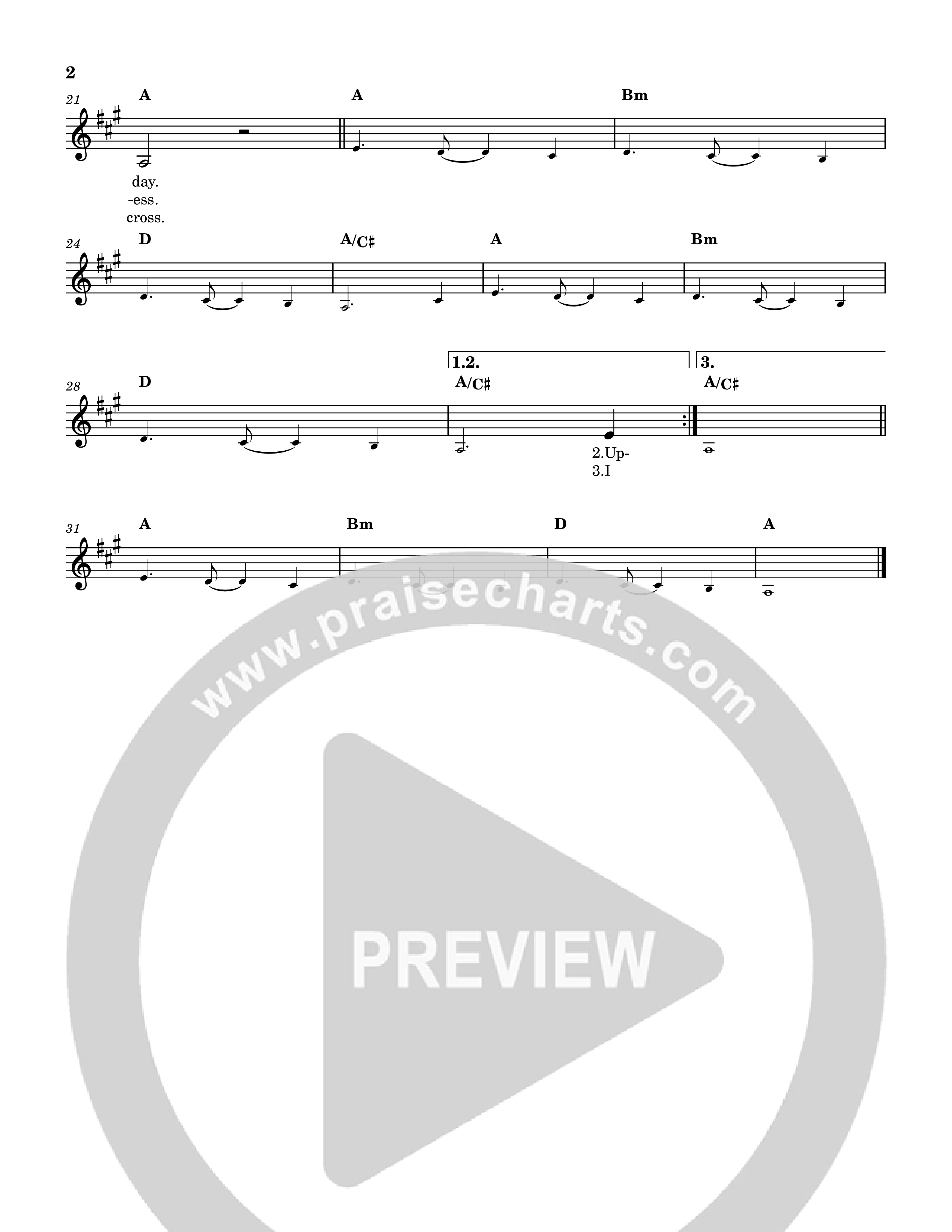 Beneath The Cross Of Jesus Lead Sheet Melody (Reawaken Hymns)