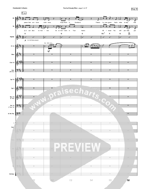You've Already Won (Choral Anthem SATB) Conductor's Score (Shane & Shane / Arr. Erik Foster)
