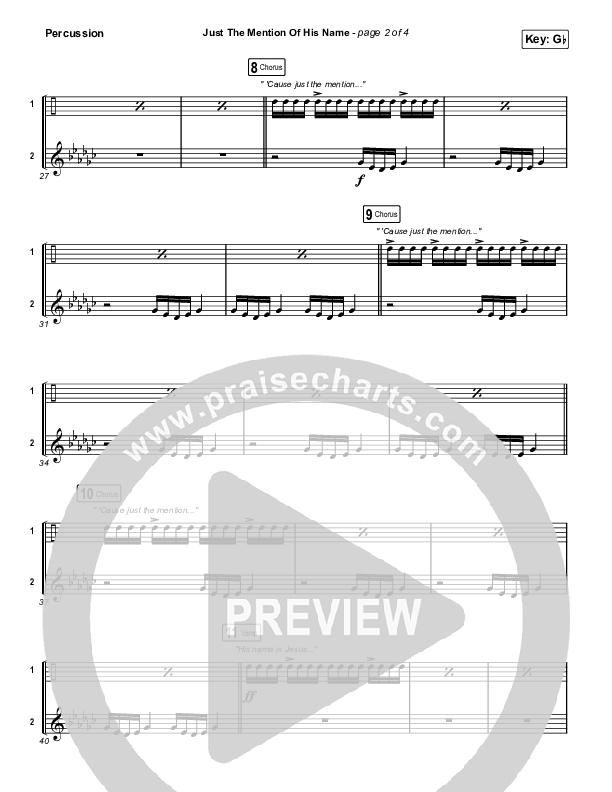 Just The Mention Of His Name (Live) Percussion (The Belonging Co / Andrew Holt / Natalie Grant)