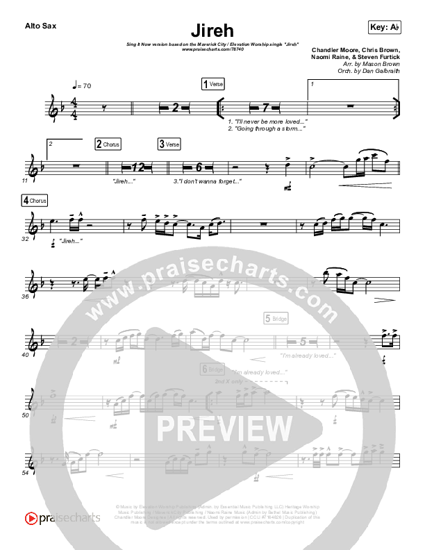 Jireh (Sing It Now SATB) Sax Pack (Maverick City Music / Elevation Worship / Arr. Mason Brown)