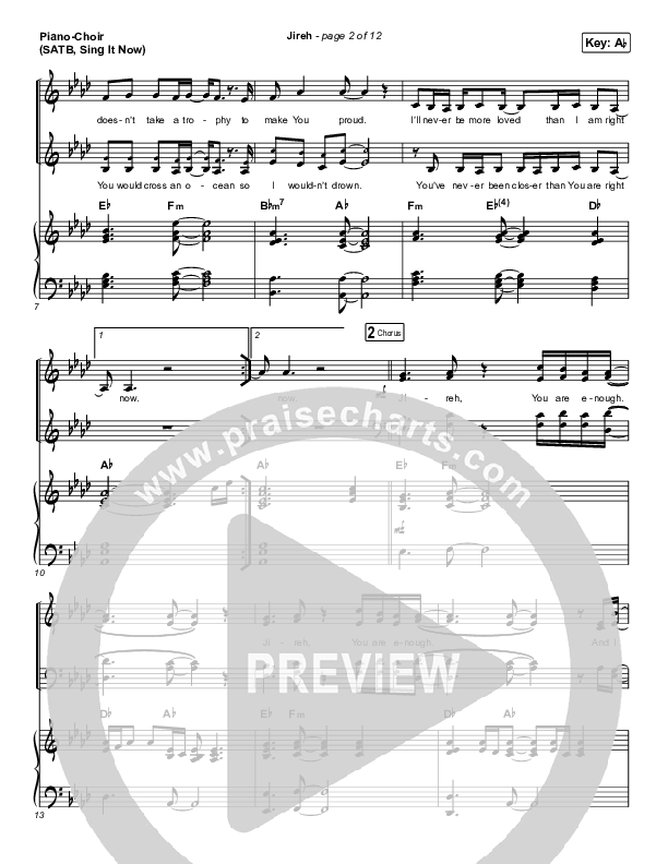 Jireh (Sing It Now SATB) Piano/Choir (SATB) (Maverick City Music / Elevation Worship / Arr. Mason Brown)