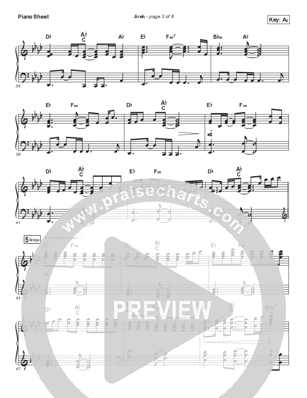 Jireh (Unison/2-Part Choir) Piano Sheet (Maverick City Music / Elevation Worship / Arr. Mason Brown)