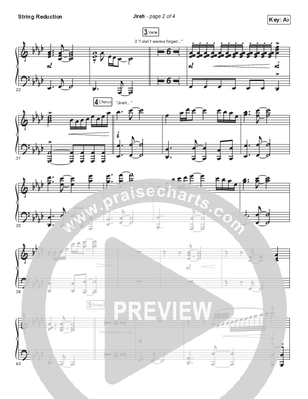 Jireh (Unison/2-Part Choir) String Reduction (Maverick City Music / Elevation Worship / Arr. Mason Brown)