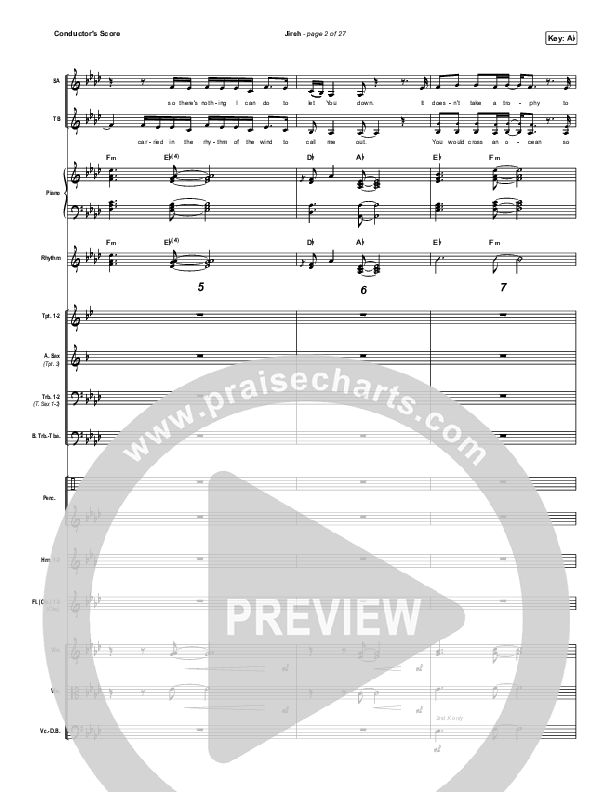 Jireh (Worship Choir SAB) Orchestration (No Vocals) (Maverick City Music / Elevation Worship / Arr. Mason Brown)