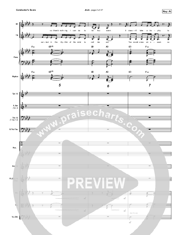 Jireh (Worship Choir SAB) Orchestration (No Vocals) (Maverick City Music / Elevation Worship / Arr. Mason Brown)