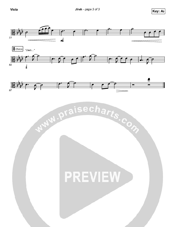Jireh (Worship Choir SAB) Viola (Maverick City Music / Elevation Worship / Arr. Mason Brown)