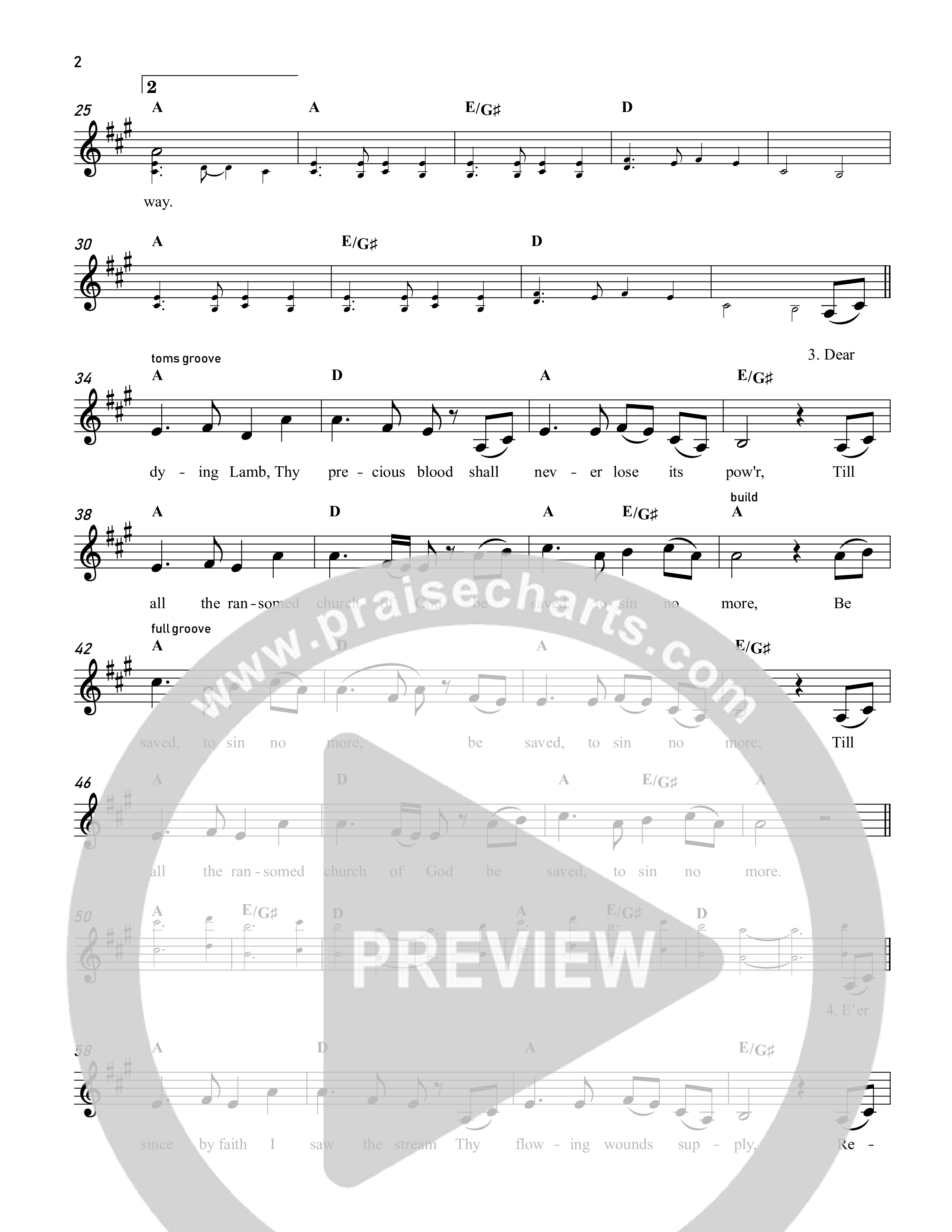 There Is A Fountain Lead Sheet Melody (Reawaken Hymns)