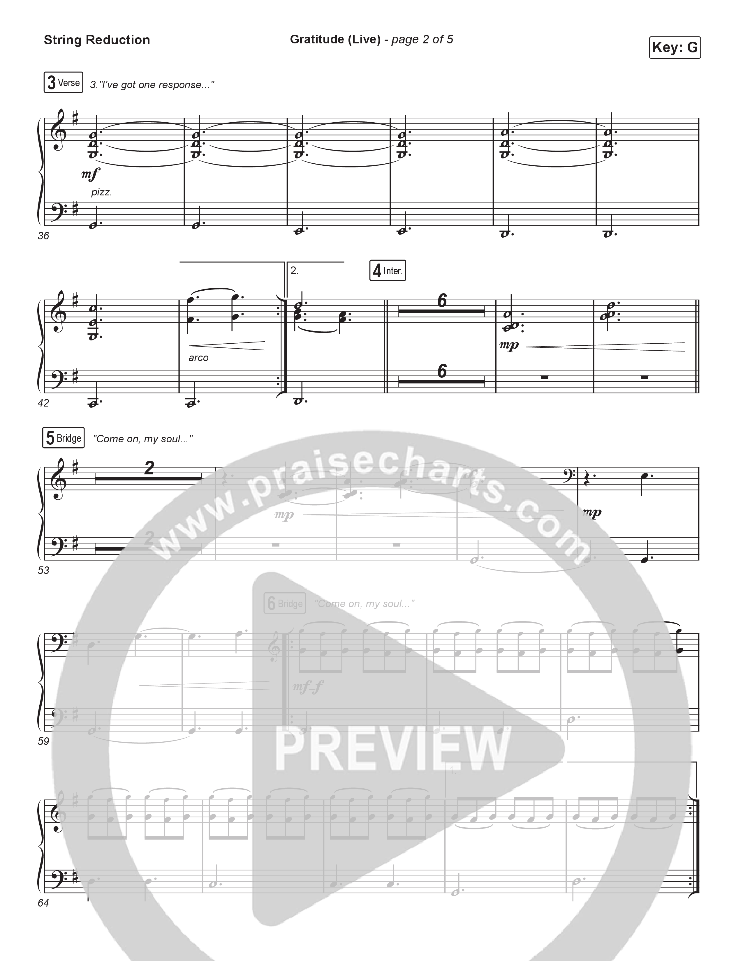 Gratitude (Live) (Unison/2-Part Choir) String Reduction (Brandon Lake / Arr. Luke Gambill)