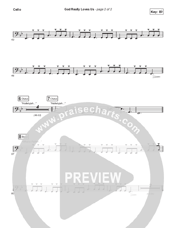 God Really Loves Us (Choral Anthem SATB) Cello (Travis Cottrell / Hannah Kerr / Arr. Travis Cottrell)