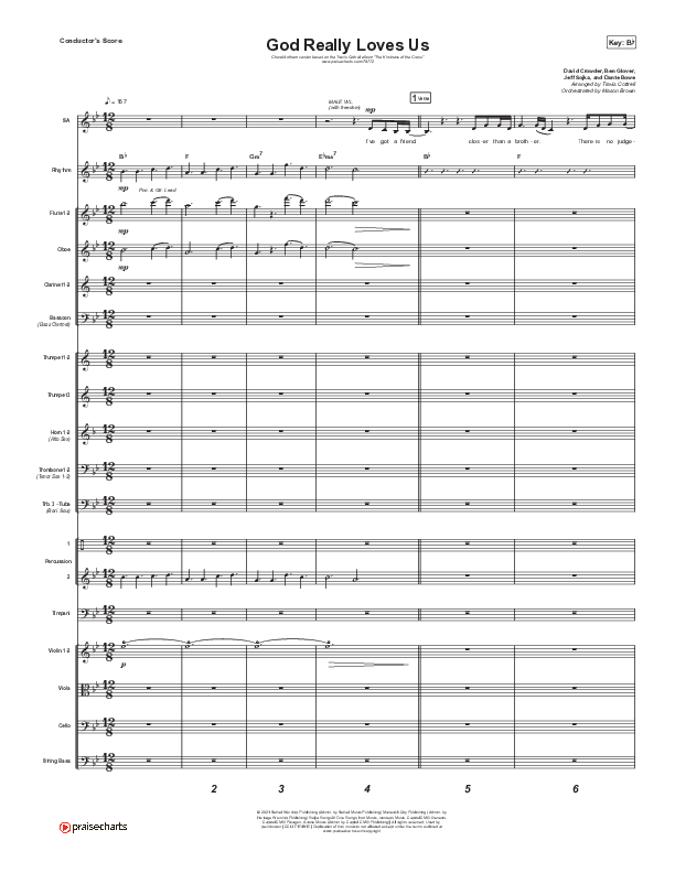 God Really Loves Us (Choral Anthem SATB) Conductor's Score (Travis Cottrell / Hannah Kerr / Arr. Travis Cottrell)