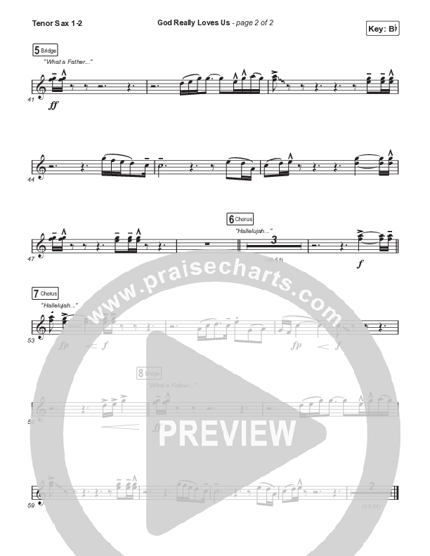 God Really Loves Us (Choral Anthem SATB) Tenor Sax 1,2 (Travis Cottrell / Hannah Kerr / Arr. Travis Cottrell)