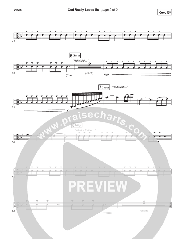 God Really Loves Us (Choral Anthem SATB) Viola (Travis Cottrell / Hannah Kerr / Arr. Travis Cottrell)