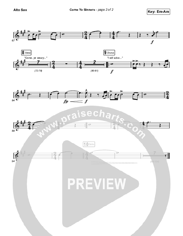 Come Ye Sinners (Choral Anthem SATB) Sax Pack (Travis Cottrell / Kristyn Getty / Arr. Travis Cottrell)