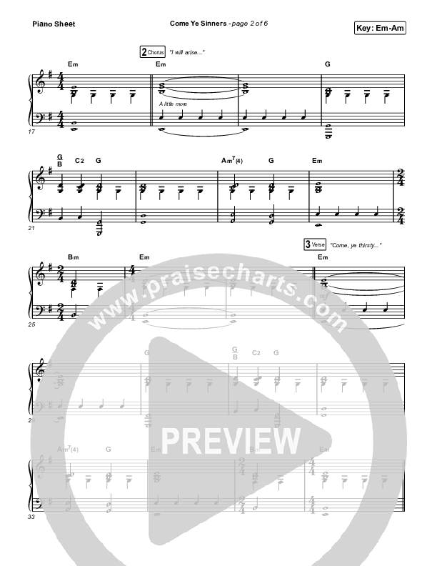 Come Ye Sinners (Choral Anthem SATB) Piano Sheet (Travis Cottrell / Kristyn Getty / Arr. Travis Cottrell)