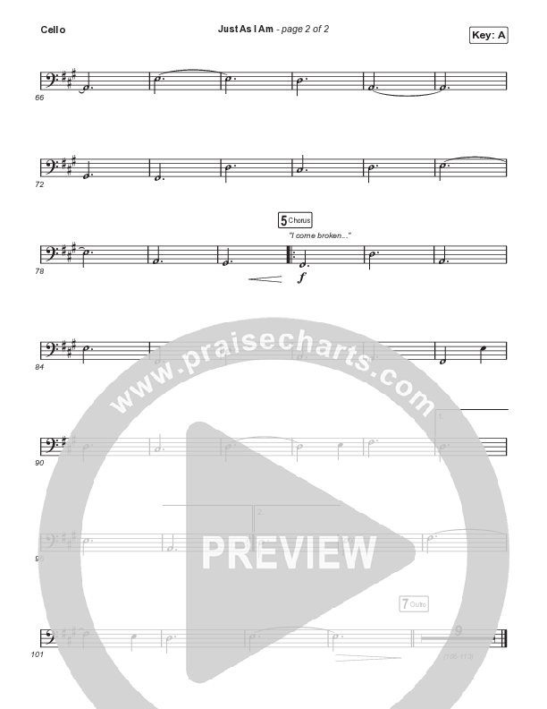 Just As I Am (Choral Anthem SATB) Cello (Travis Cottrell / Lily Cottrell / Arr. Travis Cottrell)