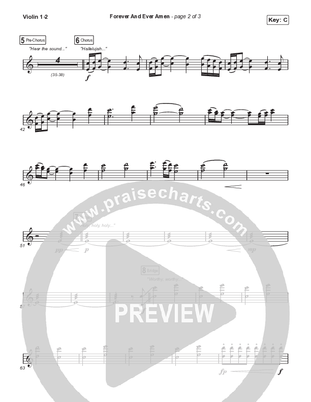 Forever And Ever Amen (Choral Anthem SATB) String Pack (Travis Cottrell / Arr. Travis Cottrell)