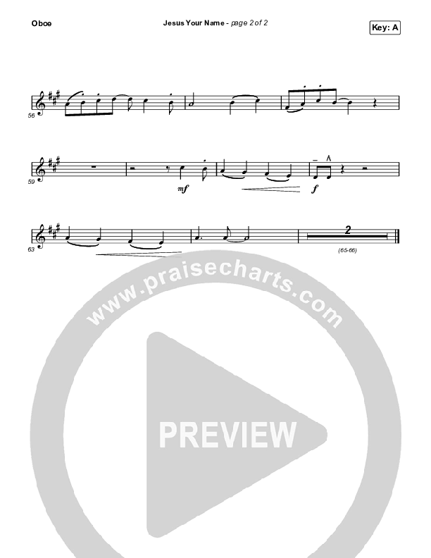Jesus Your Name (Choral Anthem SATB) Oboe (Travis Cottrell / Arr. Travis Cottrell)